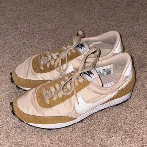 Nike Tan and White Retro Sneakers